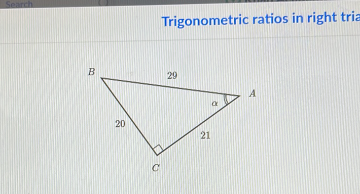 Trigonometric ratios in right tria