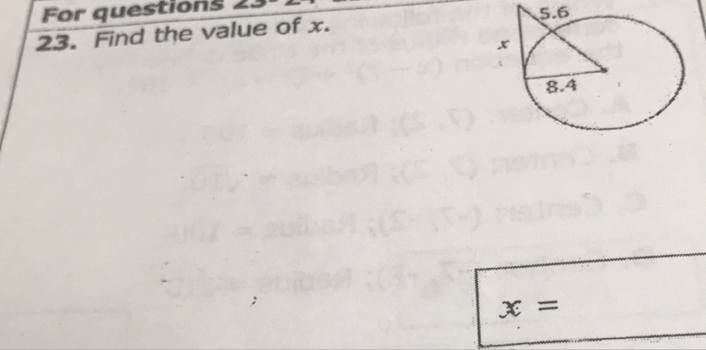 23. Find the value of \( x \).