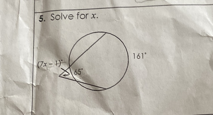 5. Solve for \( x \).