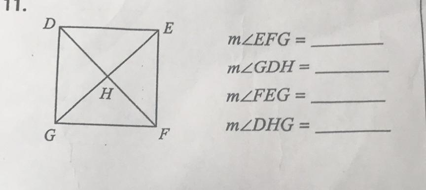 \( m \angle E F G= \)
\( m \angle G D H= \)
\( m \angle F E G= \)
\( m \angle D H G= \)