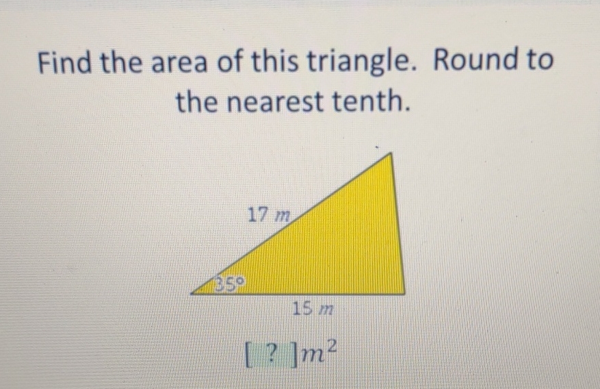 Find the area of this triangle. Round to the nearest tenth.