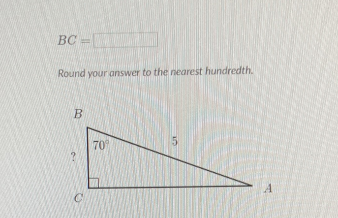 \[
B C=
\]
Round your answer to the nearest hundredth.
