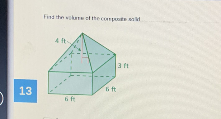 Find the volume of the composite solid.