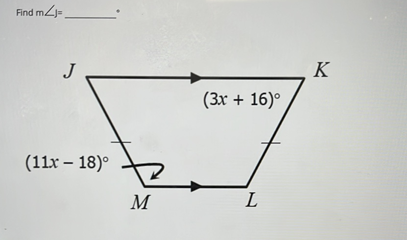 Find \( m \angle J= \)