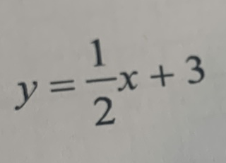 \( y=\frac{1}{2} x+3 \)