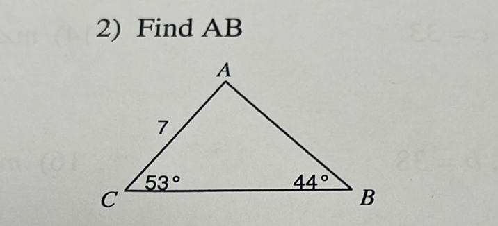 2) Find \( A B \)