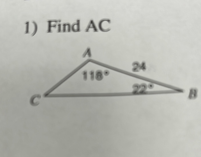 1) Find \( A C \)