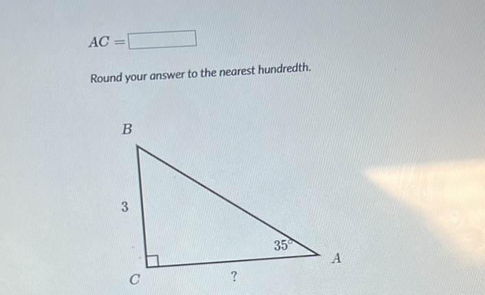 \[
A C=
\]
Round your answer to the nearest hundredth.