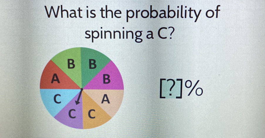 What is the probability of spinning a C?