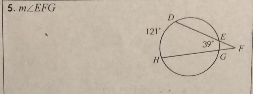 5. \( m \angle E F G \)