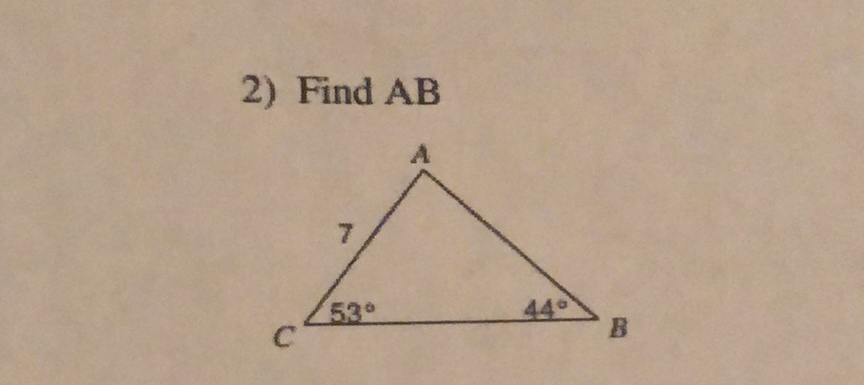 2) Find \( A B \)