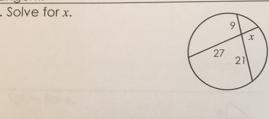 Solve for \( x \).