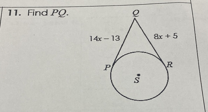 11. Find \( P Q \).