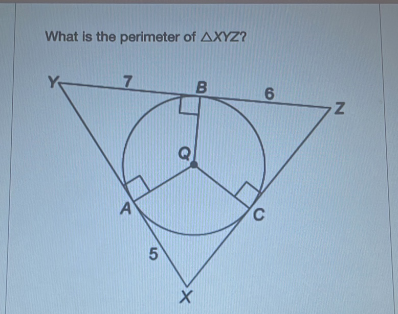 What is the perimeter of \( \triangle X Y Z ? \)