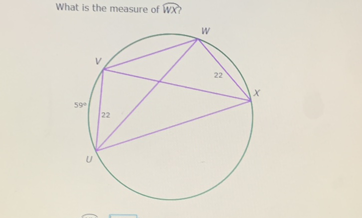 What is the measure of \( W X ? \)
