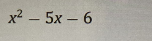 \( x^{2}-5 x-6 \)