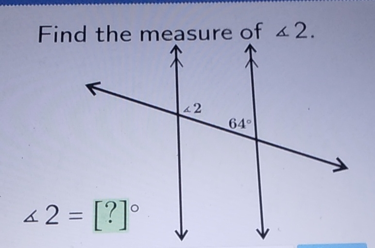 Find the measure of \( \triangle 2 \).