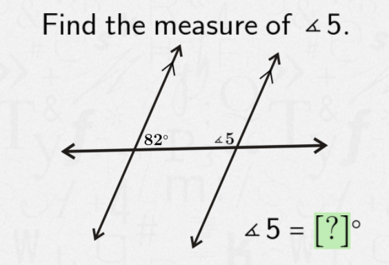 Find the measure of \( \angle 5 \).