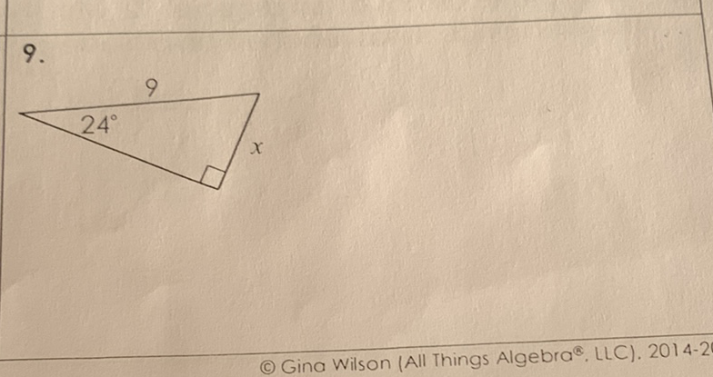 \( 9 . \)
(c) Gina Wilson (All Things Algebra , LLC), 2014-2