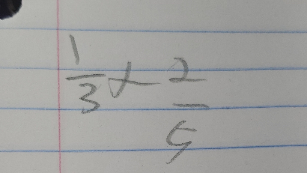 \( \frac{1}{3}+\frac{2}{5} \)