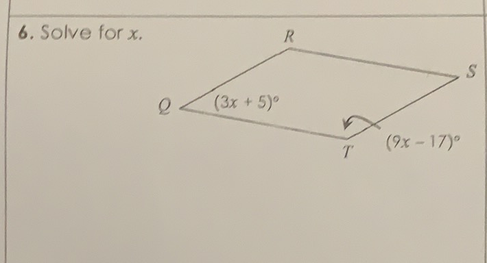 6. Solve for \( x \).