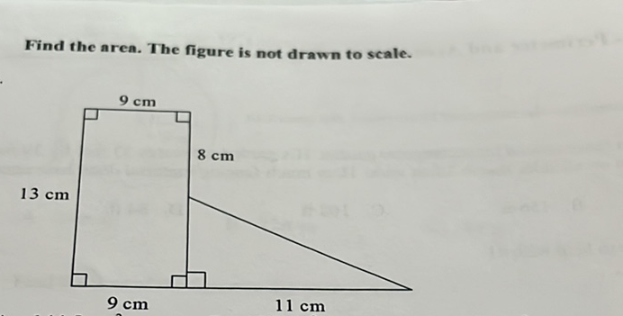 Find the area. The figure is not drawn to scale.