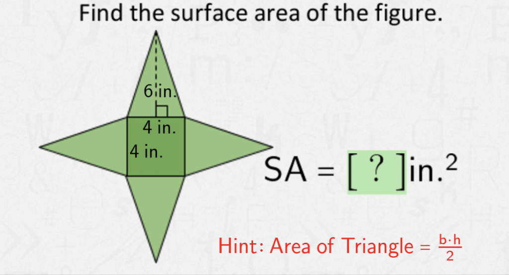 Find the surface area of the figure.