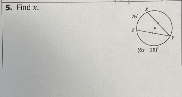 5. Find \( x \).