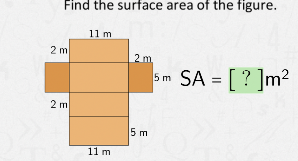 Find the surface area of the figure.