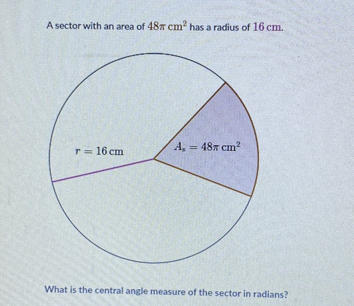 a-sector-with-an-area-of-48-pi-mathrm-cm-by-ai-r-math