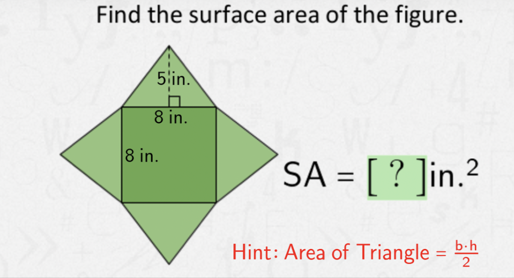 Find the surface area of the figure.