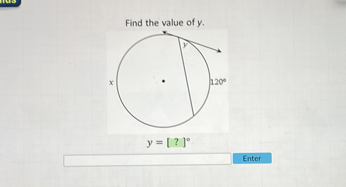 Find the value of \( y \).
Enter