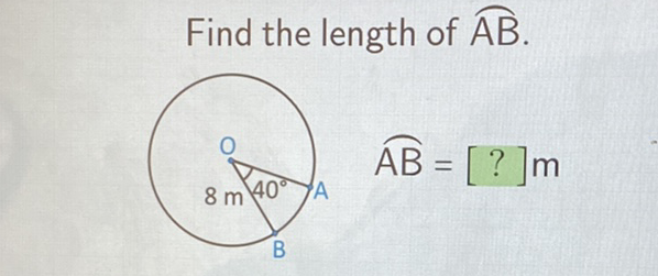 Find the length of \( \overparen{A B} \).