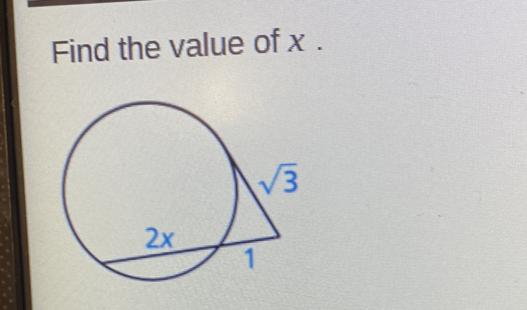 Find the value of \( x \).