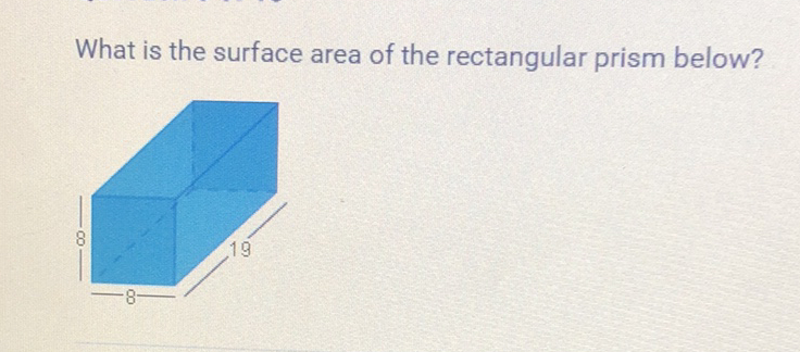 What is the surface area of the rectangular prism below?