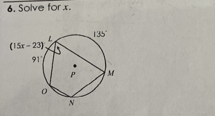 6. Solve for \( x \).