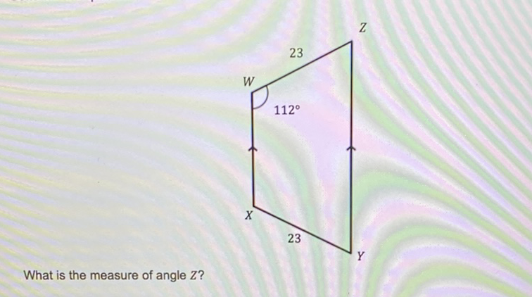 What is the measure of angle \( Z \) ?
