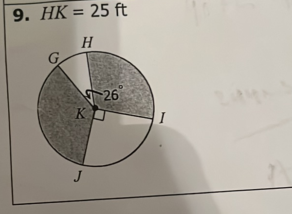 9. \( H K=25 \) ft