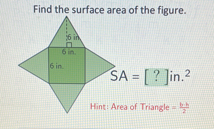 Find the surface area of the figure.