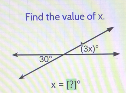 Find the value of \( x \).