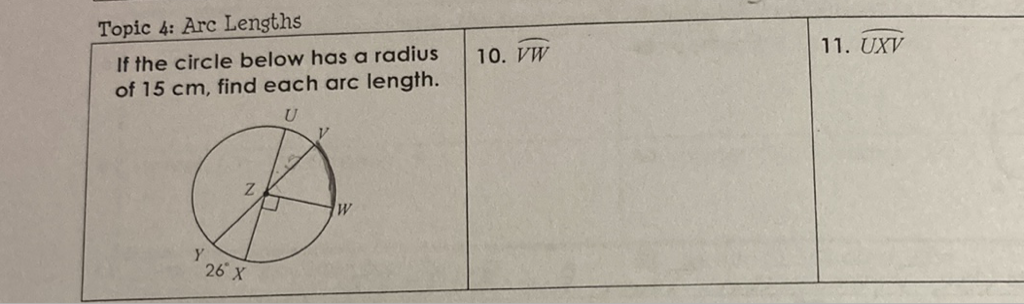 Topic 4: Arc Lengths