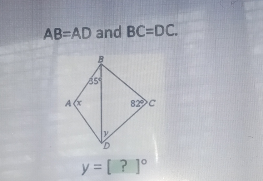 \( A B=A D \) and \( B C=D C \).