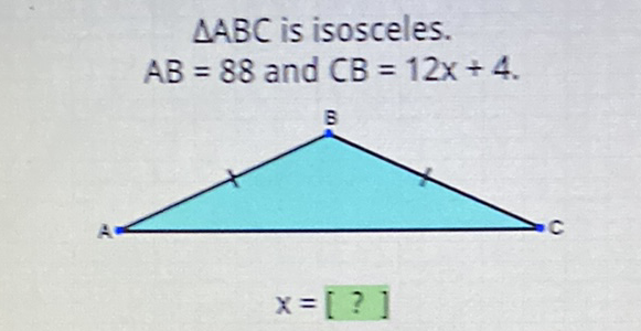 \( \triangle A B C \) is isosceles.