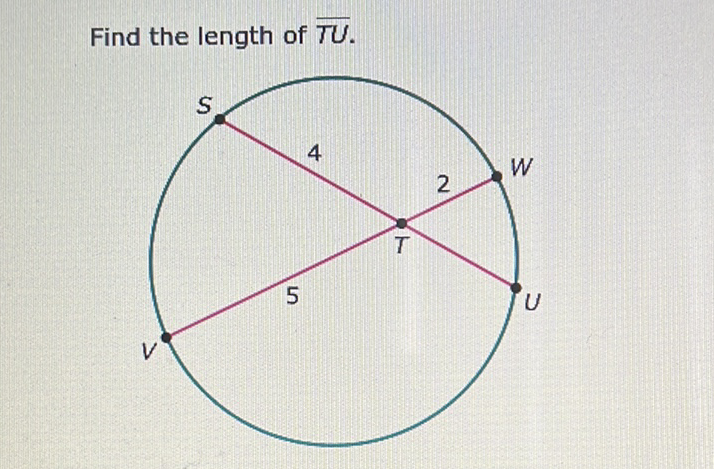 Find the length of \( \overline{T U} \).