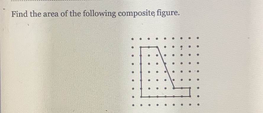 Find the area of the following composite figure.