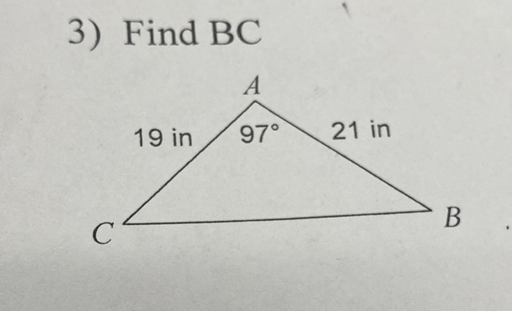 3) Find BC