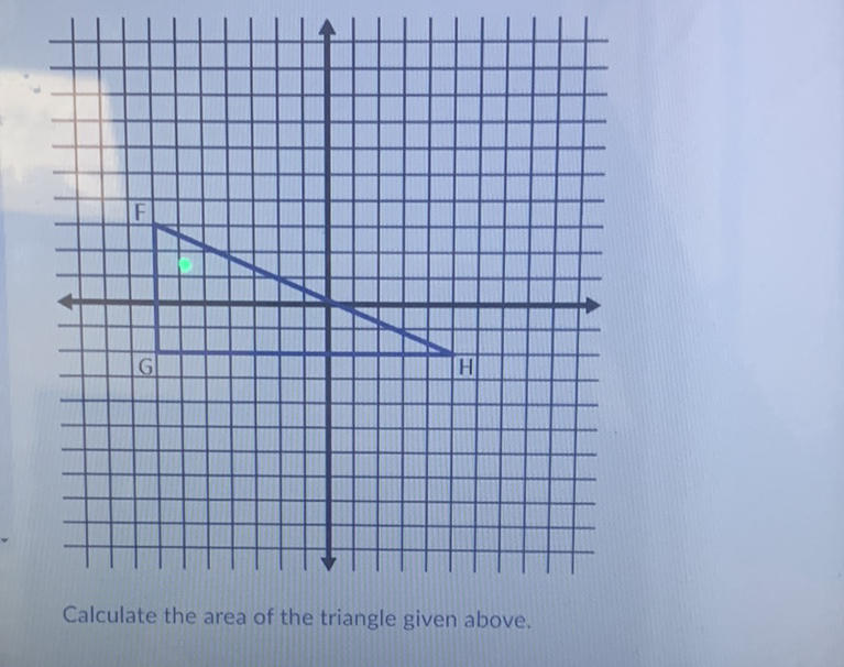 Calculate the area of the triangle given above.