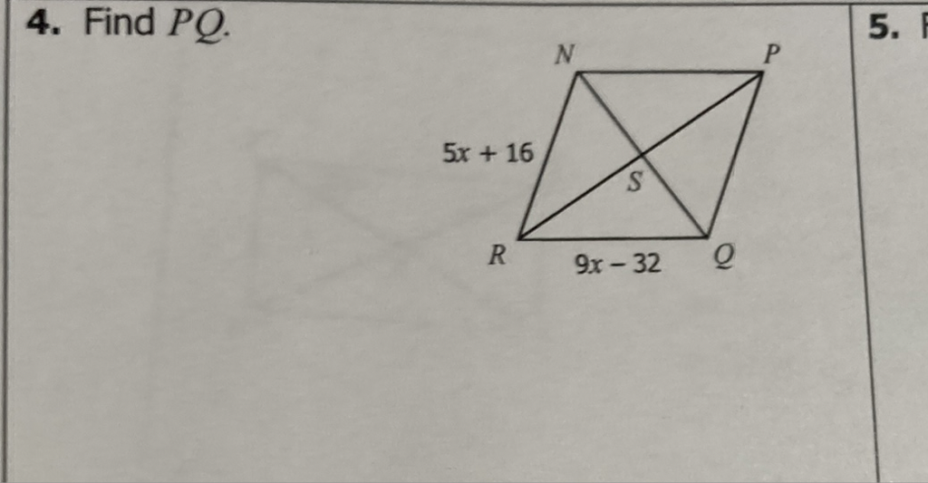 4. Find \( P Q \).