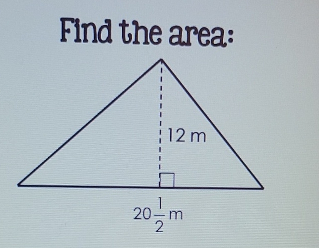 Find the area:
