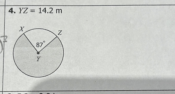 4. \( Y Z=14.2 \mathrm{~m} \)